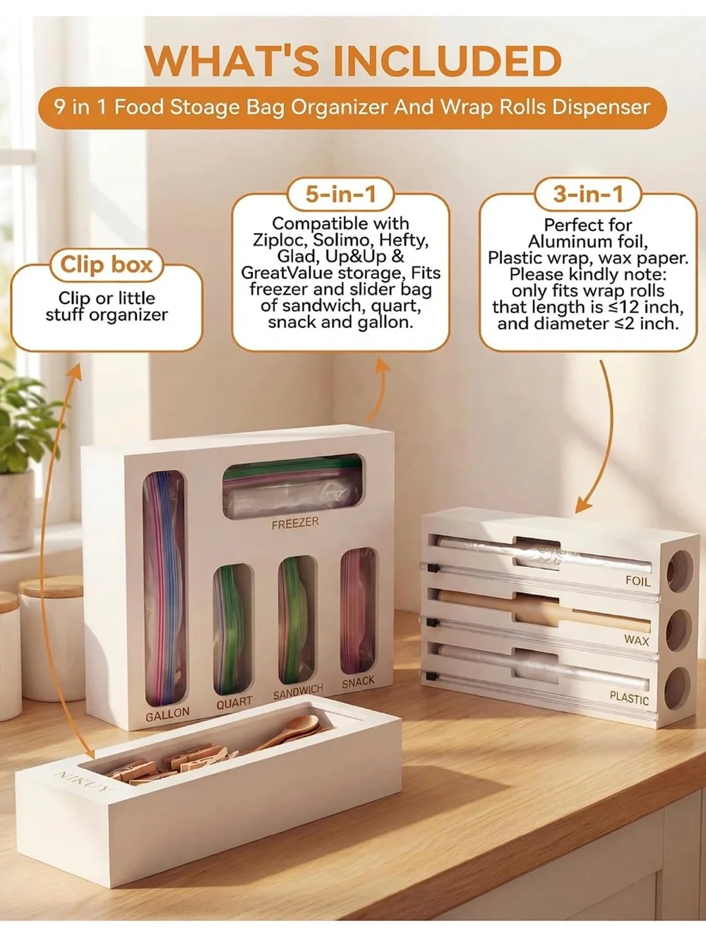 New 6 in one Kitchen storage bag & wrap